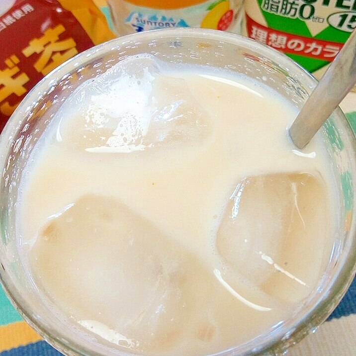 アイス☆レモンティー風味プロテイン麦茶♪